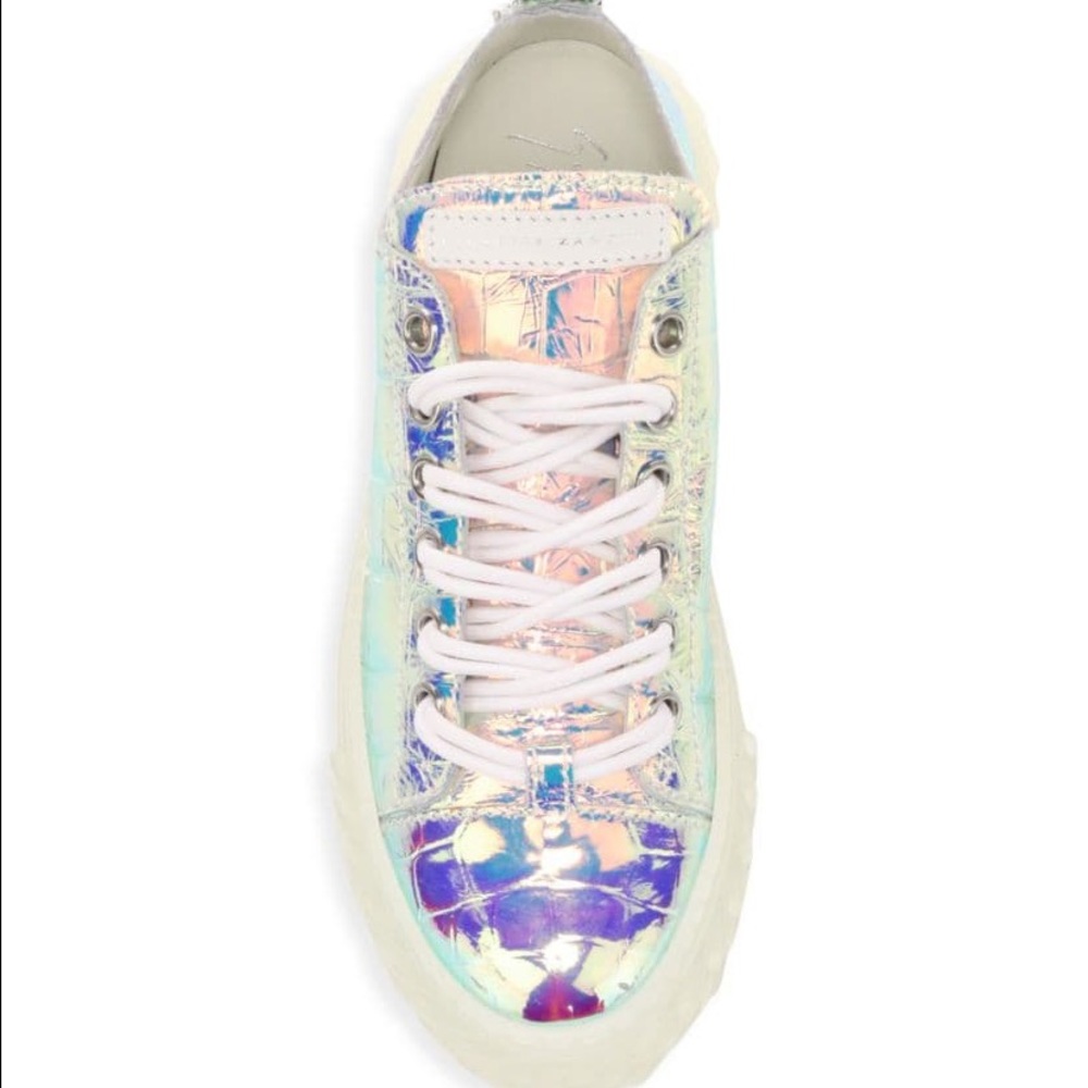 giuseppe zanotti BNIB iridescent croc lowtops - Picture 2 of 16